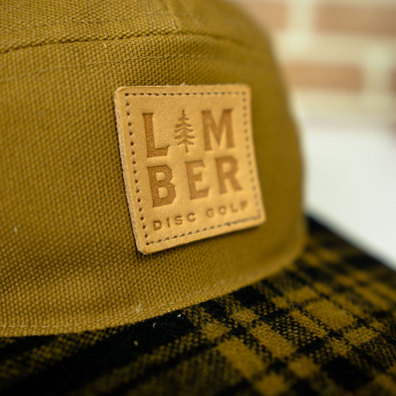 Limber 5 Panel Hat - Camel/Plaid